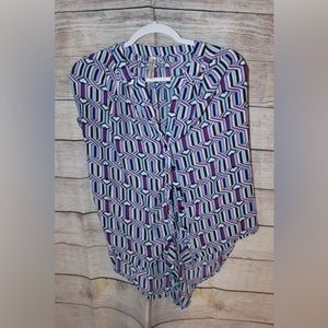 Blue Purple White- sz Med- sleeveless